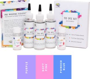 KADAM Tie Dye Kit #12 Unicorn with Face Mask, Dye Activator and Color Fixative Included, Cold Fabric Dyeing