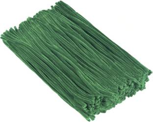 Batricher 100 Pcs Pipe Cleaner for Craft, Hobby, Fun, DIY Accessory Dark Green