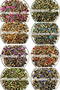 UniKart Multicolour Kundan Stone Beads For Jewellery Making 800 Pieces With Free Glue