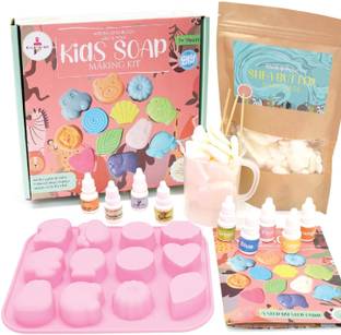 Kalakaram Kids Shea Butter Soap Making Kit, DIY Soap Making Activity for Kids