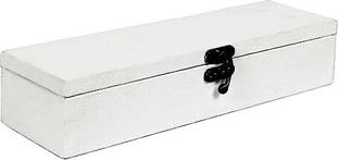 LITTLE BIRDIE Paintable Canvas MDF Box With Latch L10 X W3 X H2 Inch 1Pc AR