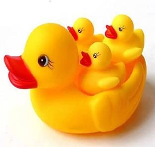 imtion ®Duck Baby Bathing Rubber Squeaky Duck Play Water Pool Tub Toys - 4 Pcs