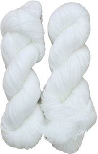 Vardhman Wool Brilon White 200 gm Woolen Crochet Yarn Thread. Best Used with Knitting Needles, Crochet Needles.