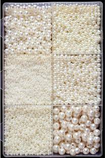 RAION 6 size Cream white Pearl beads for craft and jewellery making Pack of 3250 Pcs