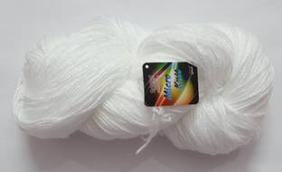 GANGA MICRO KNITTING WOOL WHITE COLOR (450 grams )