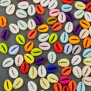 FANC Kawdi, Kaudi, Kowdi, Cowrie, Koudi, Kodi Shell Plastic Beads 50gms pkt