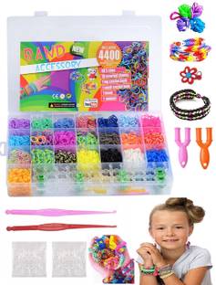 Bestie Toys Rubber Loom Bands Set Bracelet Jewelry Making Kit,Rubber Bands Refill Loom Set