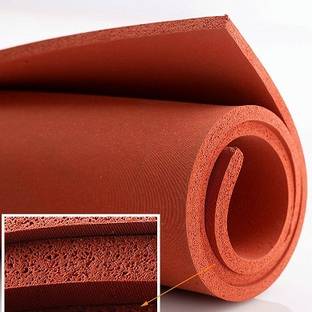 Priyanshu Decor High Temperature Heat Resistant Silicon Sponge Rubber Sheet 8mm Thick (12"x12")