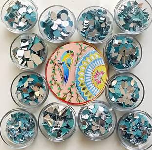 BDRMKH 12 Shape Mirror Kit For Craft Working 100 Pcs Eacsh Shape