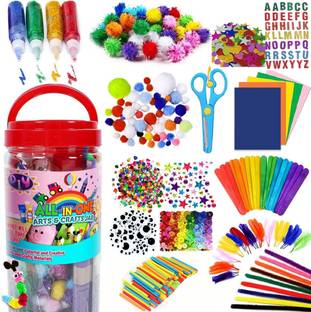 Qroof Arts & Crafts Supplies Kits & Materials Set for Kids, Toddler