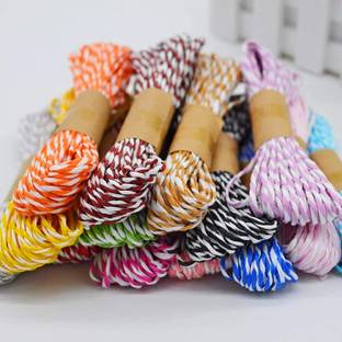manrish 12 Pcs Design Twisted Paper Thread Rope For Craft,Gift Wrapping,Decoration