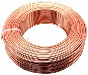 Beadsnfashion Copper Plated Aluminium Wire, Art and Craft Colourful Wire for Jewellery Making, Flower Decoration and Floral Arrangement Copper 10 Mtrs, Size 1 mm