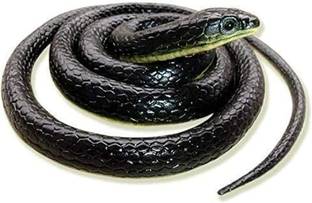 imtion 1 Pcs Black Snake Frank Real Looking Snake Rubber toy color