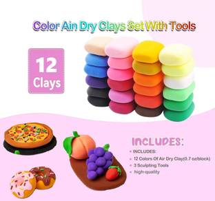 Do Pal DIY Colourful Bouncing Clay Non-Toxic Modeling Air Dry Clay with Tools (6 Pcs)