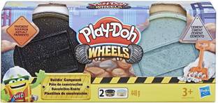 PLAY-DOH Wheels Cement and Pavement Buildin' Compound 2-Pack Ages 3 and Up