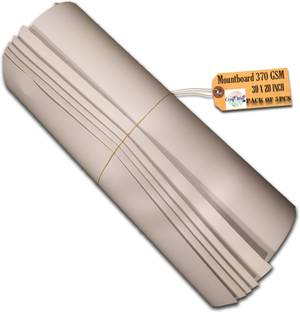 CRAFTWAFT THICK MATTE MOUNTBOARD 370GSM A1 30X20 INCH LARGE SHEET PACK OF 5 FOR CRAFT,DIY