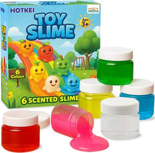 HOTKEI (SET OF 6 Slime) Scented Toy Slime Clay Jelly Set Kit Toys for Kids Boys Girls Multicolor Putty Toy