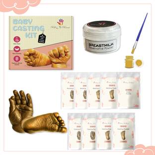 Mold Your Memories Baby Casting kit Upto 10 Months. Free Breastmilk Preservative Jewellery Powder.