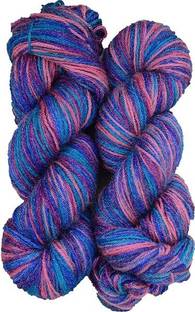 Oswal wool Knitting Yarn Wool, Multi Lavender 200 gm Woolen Crochet Yarn Thread. Best Used with Knitting Needles, Crochet Needles. Wool Yarn for Knitting. Best Woolen Thread.