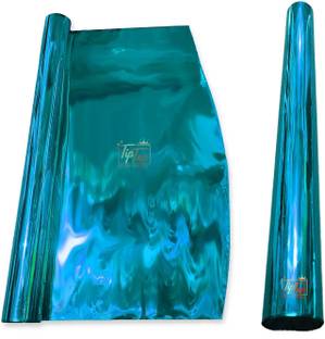 Tiptop Decoration Mirror Colourful Metalized Polyester Paper Roll (55Meter) (20Inch) (Sky Blue)