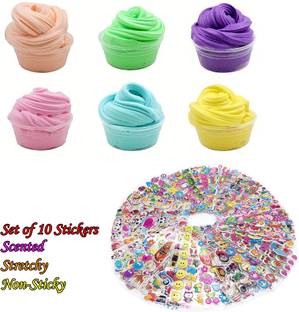 AncientKart Creative Crystal Mud for Art Craft and play set of 6 with unicorn accessories