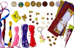 KHUSHA CREATIONS Rakhi Making Material Kit For Craft,School Prjects,DIY For Kids & Adults