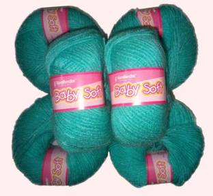 Vardhman Wool Baby Soft Wool Hand Knitting Soft Fingering Crochet Hook 6 pcs (150gms) Teal
