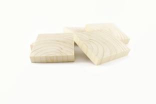 Nature House Wood Block for Crafts, Square Blocks Craft Painting, DIY, 2X2 Inch, Pack 30