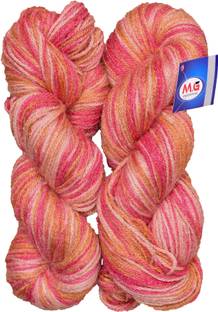 M.G Enterprise Knitting Yarn Multi Wool, Strawberry 200 gm Best Used with Knitting Needles, Crochet Needles Wool Yarn for Knitting.