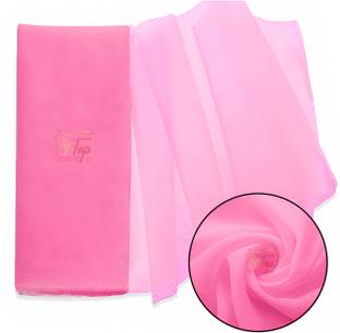 Tiptop Decoration Exclusive Colour Chiffon Fabric Mesh Cloth (Size 19X4.5 Foot) (Baby Pink)