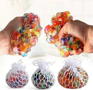 Waaome (Pack of 3 Mess squishy Ball)Mesh Stress Ball Toy for Stress and Anxiety(A154)