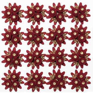 ASIAN HOBBY CRAFTS Fabric Flower Set of 10pcs (Red)