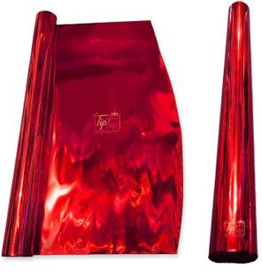 Tiptop Decoration Mirror Colourful Metalized Polyester Paper Roll (55Meter)(20 Inch)(Imperial Red)