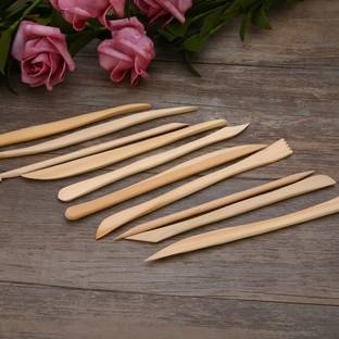 53 Arts 10pcs Wood Wooden MUD Clay Modeling Tools Set