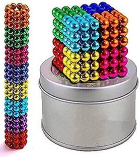 PromoCart Magnetic Balls for Decoration and Stress Relief Multicolour - 216 balls