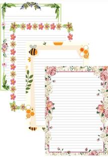 Waaome ®(100/SHEETS)ART & CRAFT DESIGNER SHEET FOR PROJECT/CREATIVE WORK Ruled A4(A673)