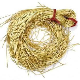 Sharum Crafts Golden Color 1MM Zardosi Spring 100 Gram (Smooth Dabka)