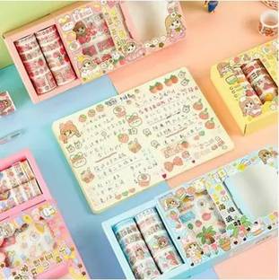 Just craft Washi Tape Set Stickers Designer Decorative Masking Tapes for Crafts Arts 10 PCS