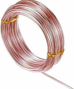 Beadsnfashion Copper Plated Aluminium Wire, Art and Craft Colourful Wire for Jewellery Making, Flower Decoration and Floral Arrangement 10 Mtrs, Size 2.50 mm(10 Gauge)
