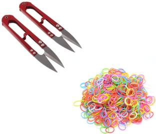 Sharum Crafts Thread Cutter-2 & Rubber Elastic Small