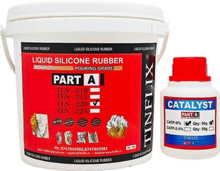 TINFLIX TLS - 220 Liquid Silicone Rubber for Fiber Casting, POP Mould Making (1kg)