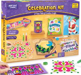 Imagimake Celebration Kit |25+ Exciting Craft Projects for Kids| Art & Craft DIY Kit