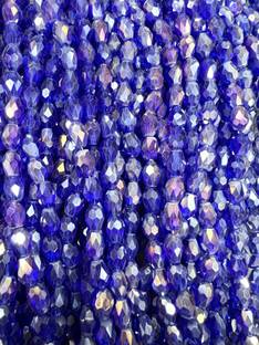 UniKart Drop Shape Blue Crystal Beads 110pcs For Art & Craft Work 6x8mm
