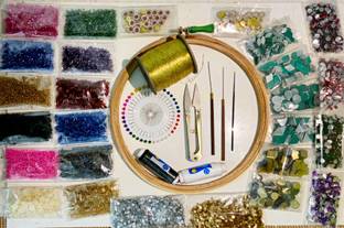 KHUSHA CREATIONS Aari Work,Maggam Work Materials Hand Embroidery kit/DIY Decoration Hobby Craft