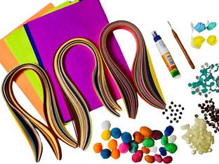 KHUSHA CREATIONS Paper Quilling Kit/Multicolor Quiling Strips,Paper & Decoration Material/