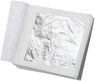 आस्क वर्क वाला silver leaf 30 pes edible leaf silver paper for sweets B-5