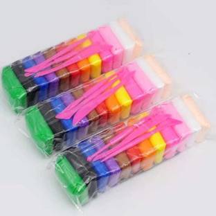 Prisha Enterprises 36 Pcs Air Drying Modeling Clay Ultra Light Soft Modeling Magic Craft Kit