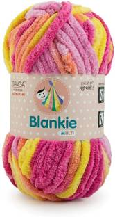 GANGA Blankie Multi Hand Knitting and Crochet yarn (Multi_BLM009) (200gms)