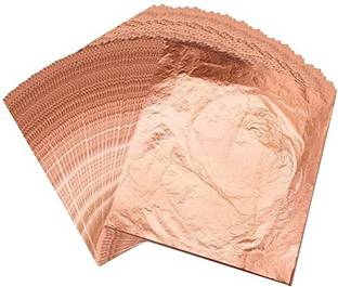 URBAN BOX Copper Leaf Sheet 5.5 by 5.5" for Gilding, Painting Arts,DIY Decoration