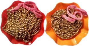 RUHAILA 3 MM + 4 MM GOLDEN PLASTIC BEADS FOR ART CRAFT AND ZARI 3600 PCS